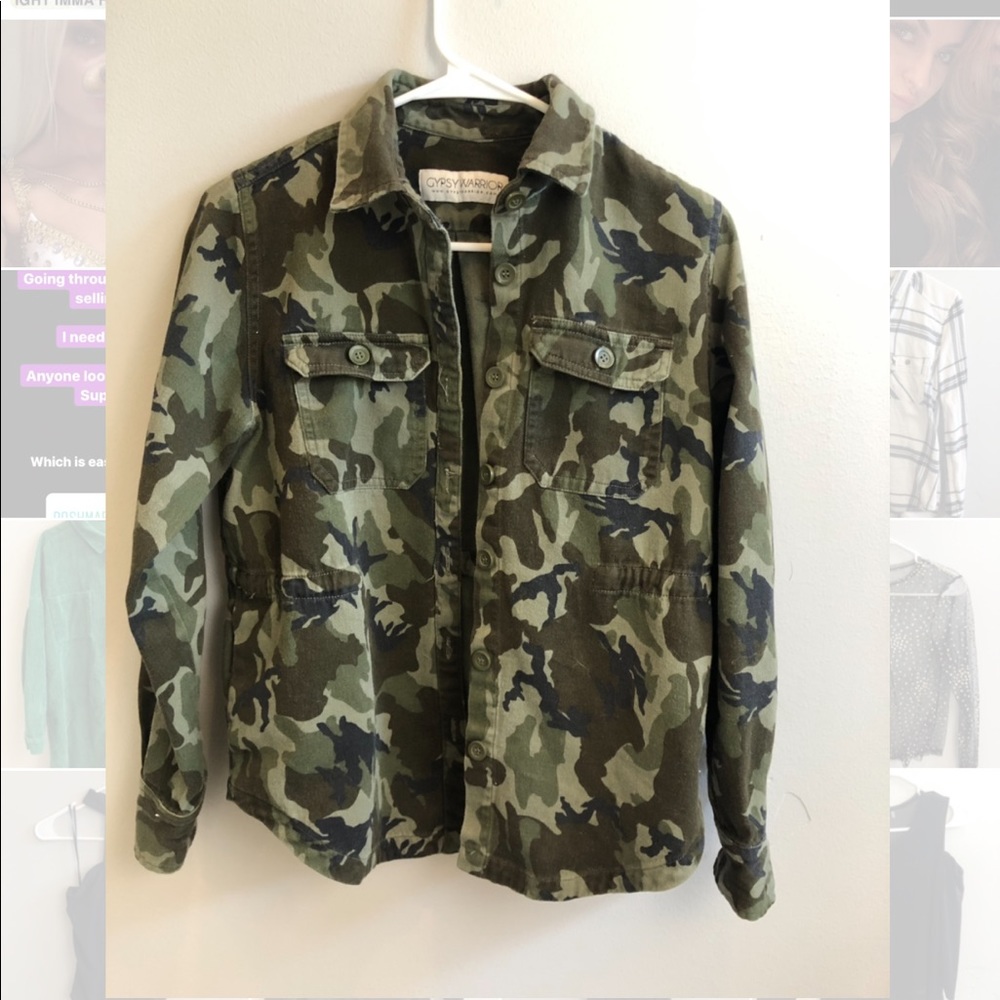 gypsy warrior size extra small camo jacket